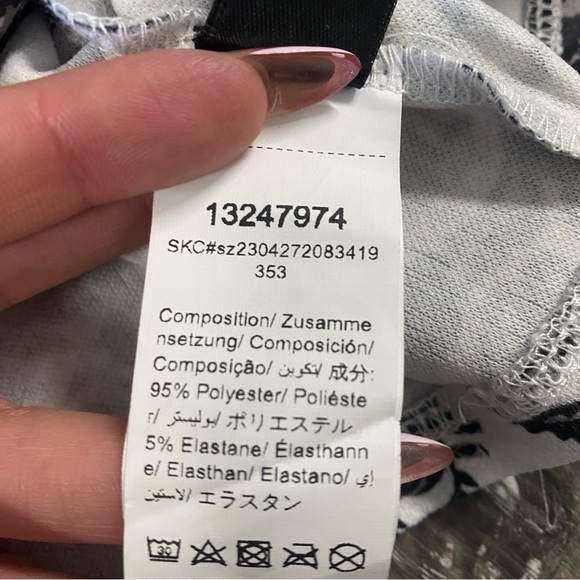 SHEIN Curve Corset Crop Top Women’s Size 2XL Floral Black White Spegetti Straps - Picture 3 of 8